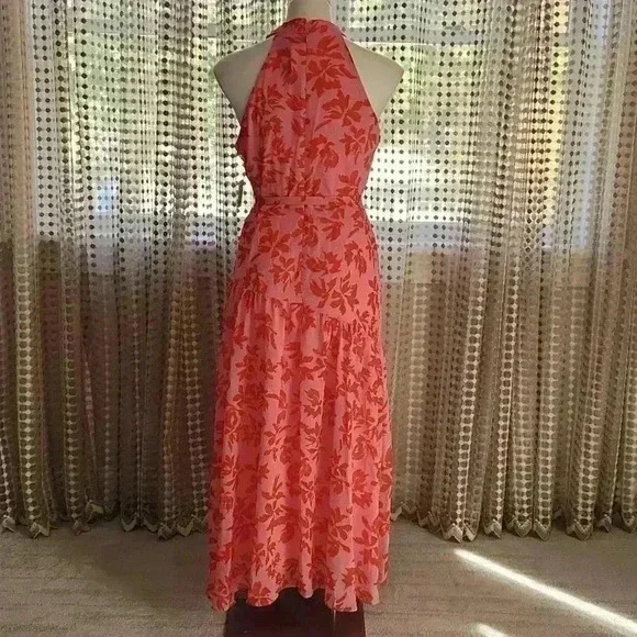 Taylor Pink Chiffon Sleeveless Dress